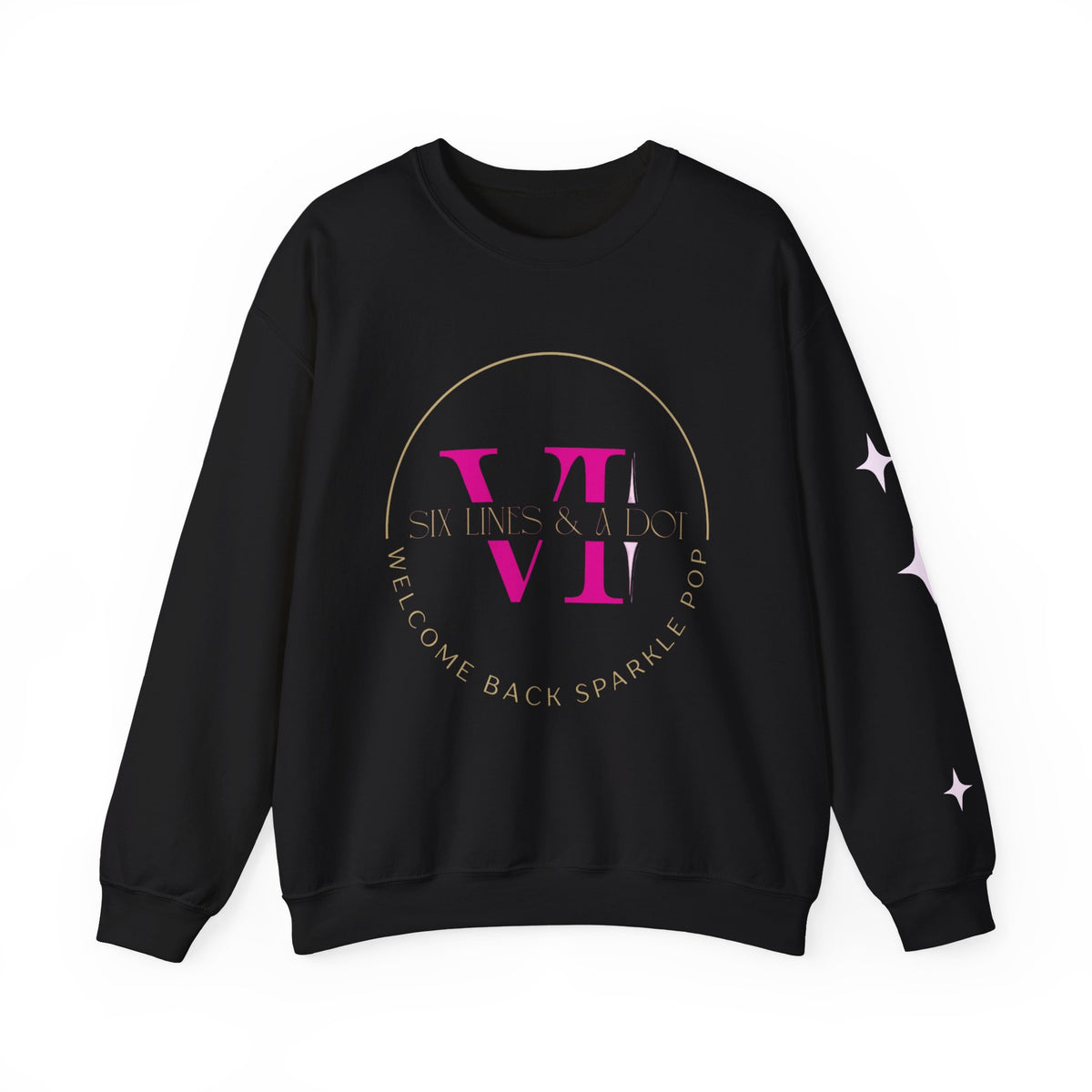 "Welcome Back Sparkle Pop" Gold Circle Sweatshirt