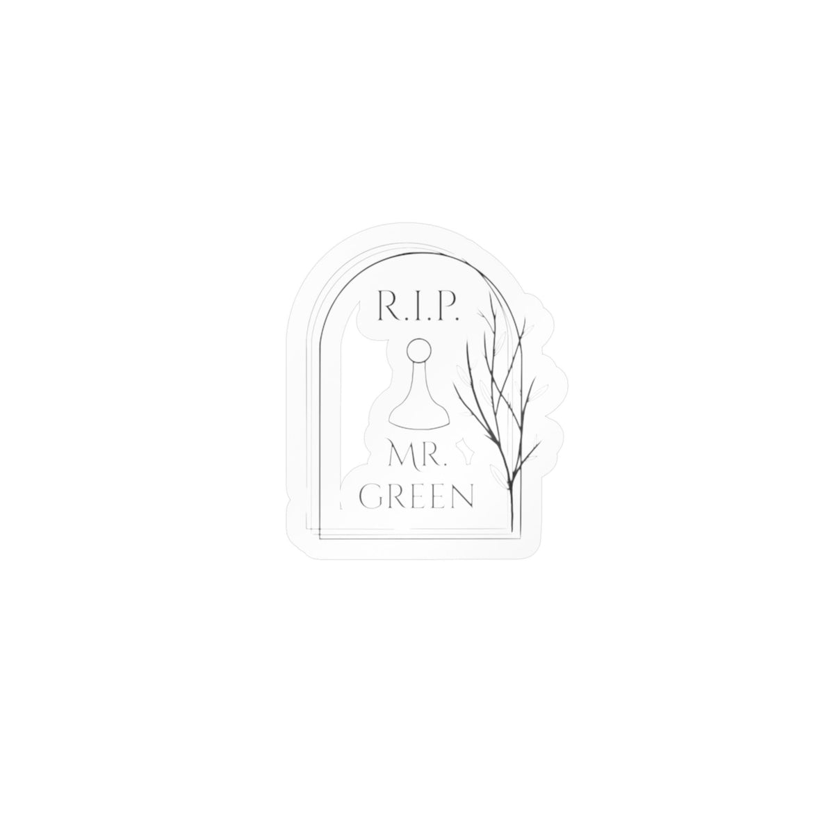 "R.I.P. Mr. Green" Sticker