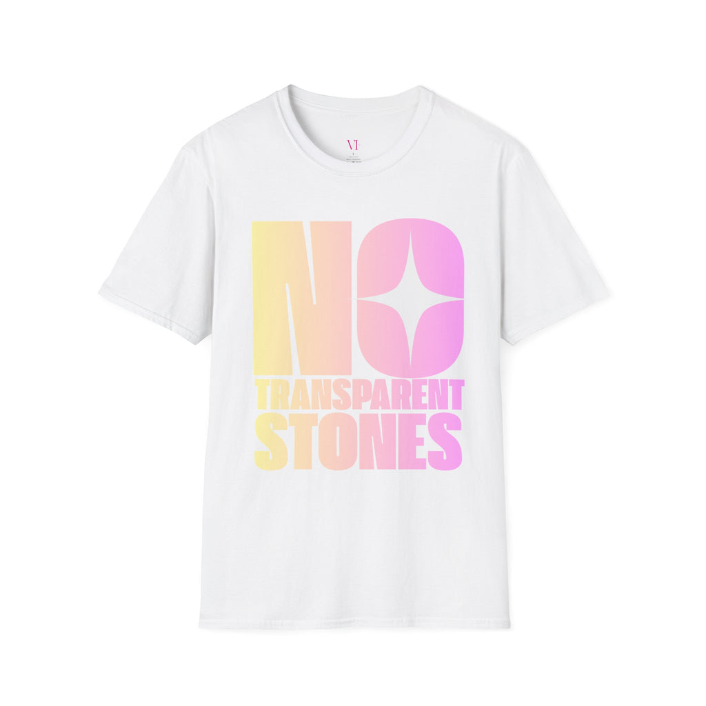 "No Transparent Stones" Yellow & Pink T-Shirt