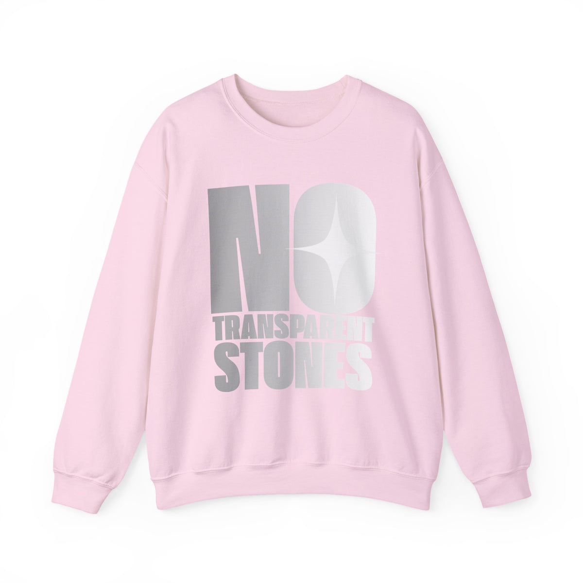 "No Transparent Stones" Gray Sweatshirt