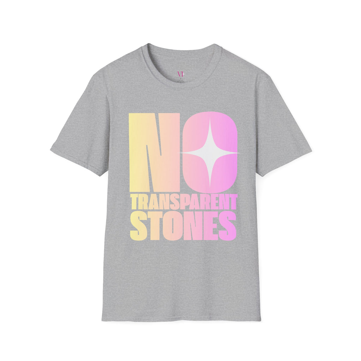 "No Transparent Stones" Yellow & Pink T-Shirt