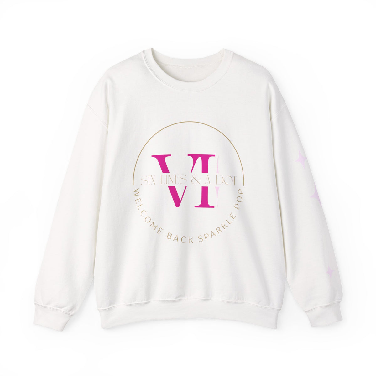 "Welcome Back Sparkle Pop" Gold Circle Sweatshirt