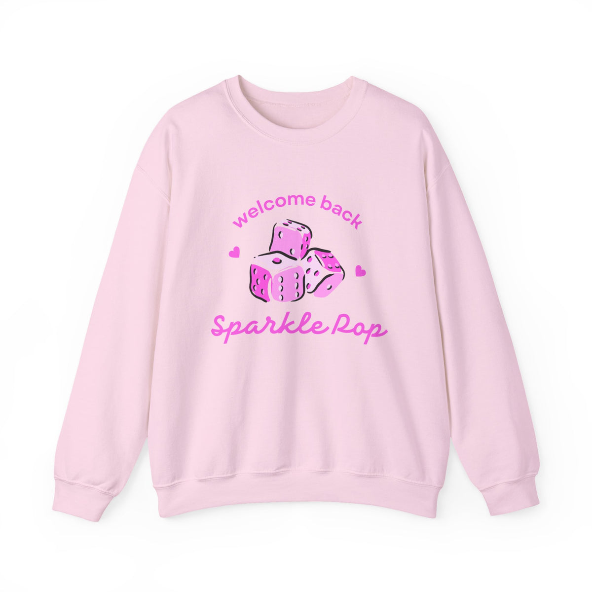 "Welcome Back Sparkle Pop" Heart Dice Sweatshirt