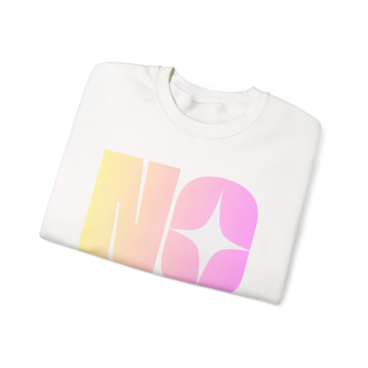 "No Transparent Stones" Yellow & Pink Sweatshirt