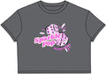 "Welcome Back Sparkle Pop" Double Dice Crop Tee