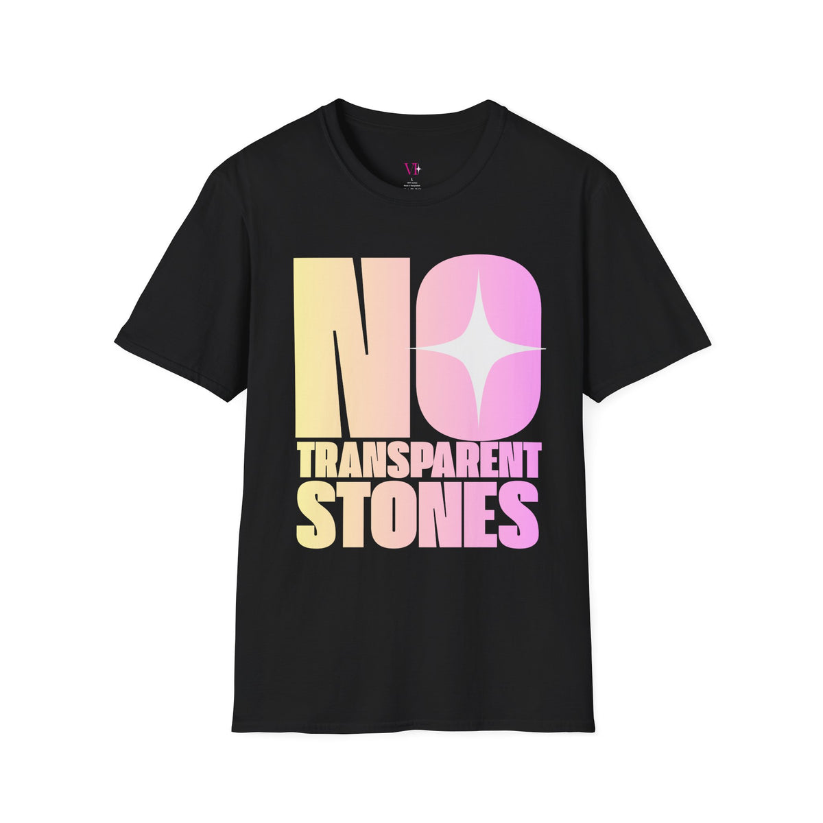 "No Transparent Stones" Yellow & Pink T-Shirt