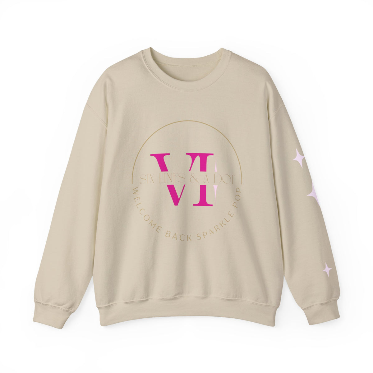 "Welcome Back Sparkle Pop" Gold Circle Sweatshirt