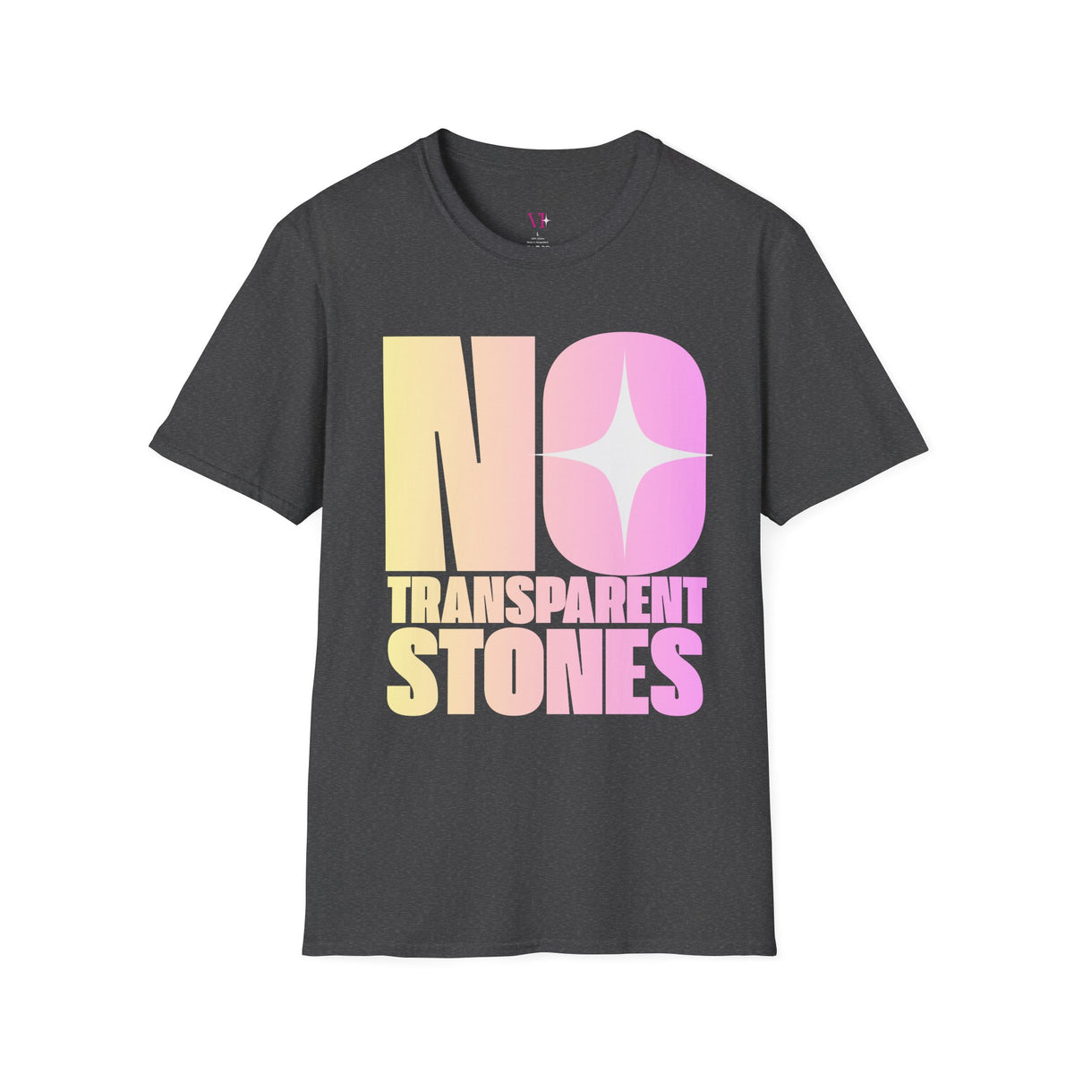 "No Transparent Stones" Yellow & Pink T-Shirt
