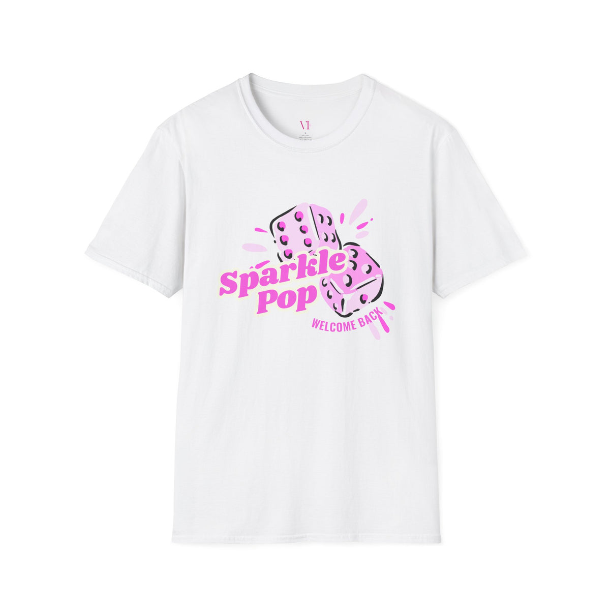 "Welcome Back Sparkle Pop" Double Dice T-Shirt