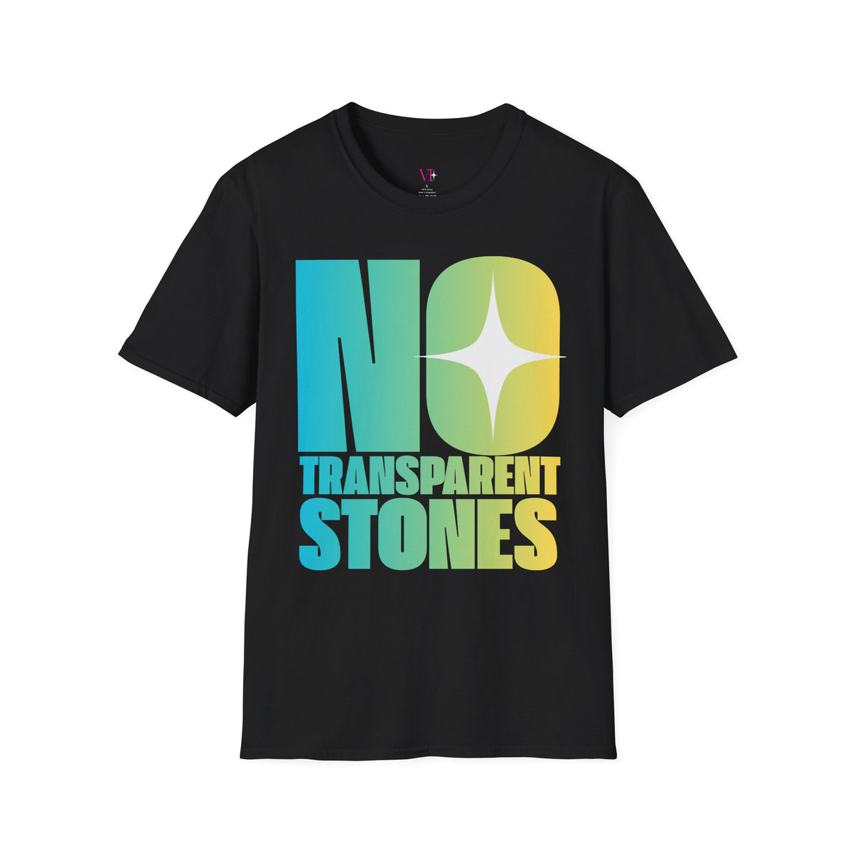 "No Transparent Stones" Blue & Yellow T-Shirt