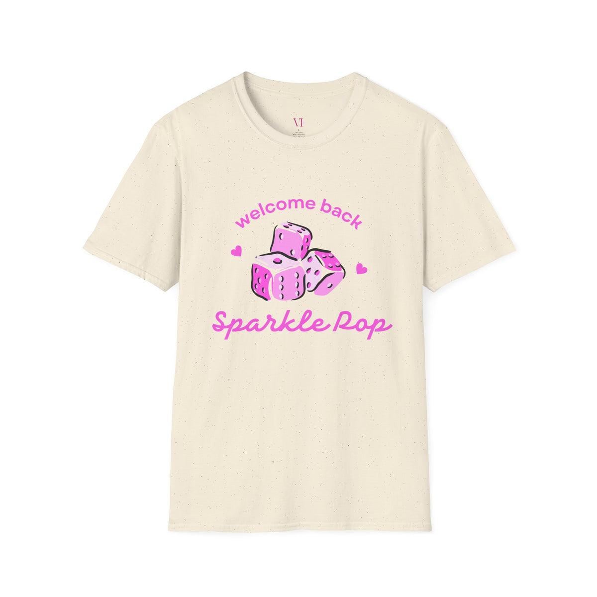 "Welcome Back Sparkle Pop" Heart Dice T-Shirt