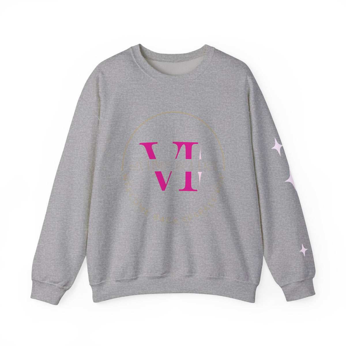 "Welcome Back Sparkle Pop" Gold Circle Sweatshirt