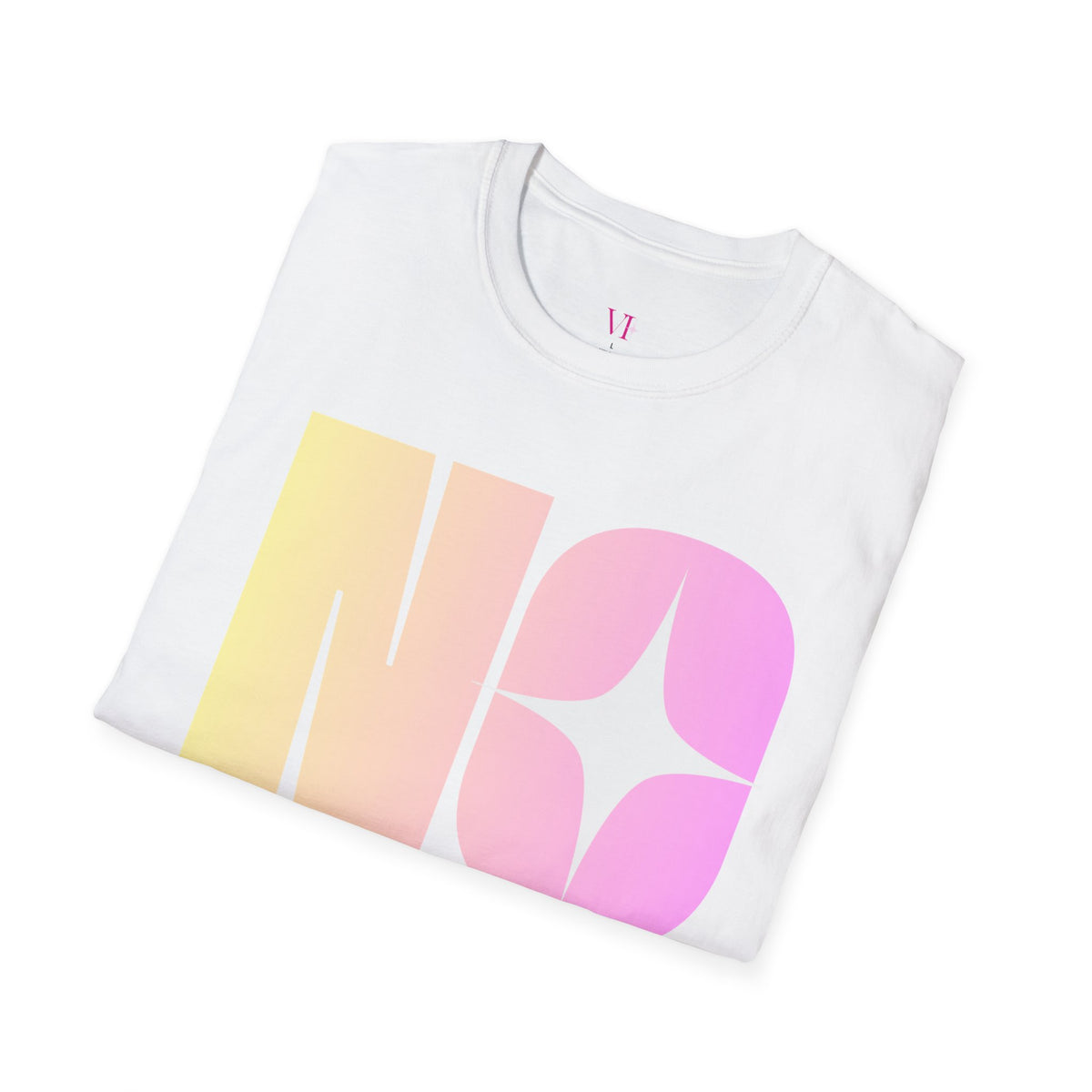 "No Transparent Stones" Yellow & Pink T-Shirt