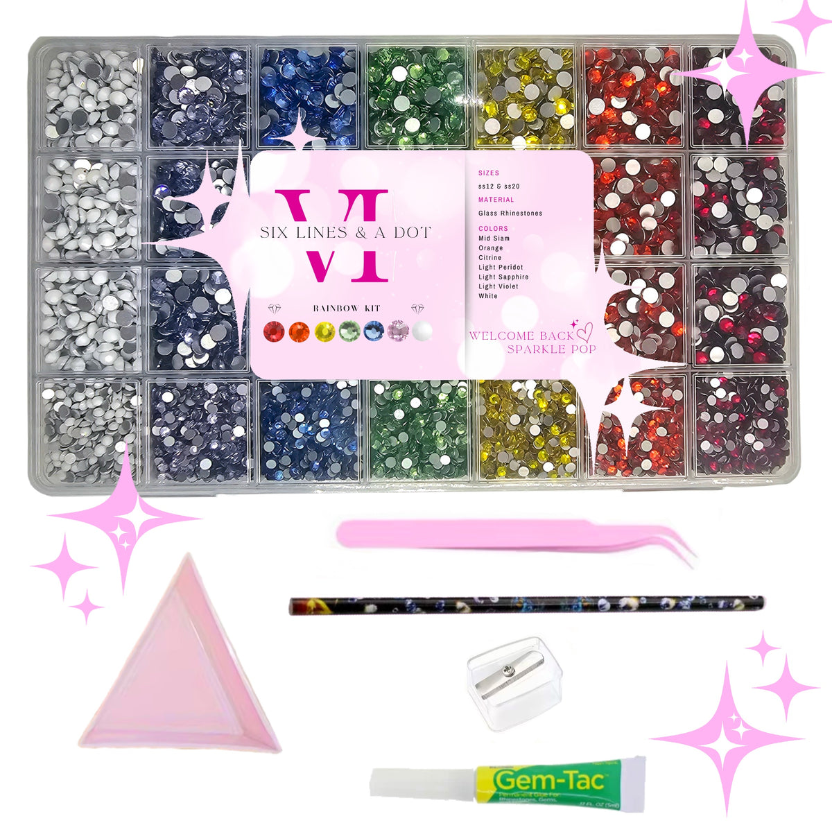 Large Glass Rhinestone Kit ✨ Rainbow Edition ✨